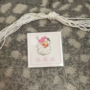 Pink Santa gift tags